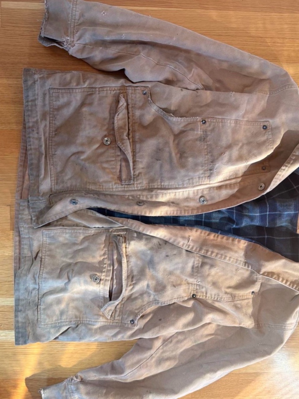 Men's Tan Workwear Jacket - Durable Canvas Coat